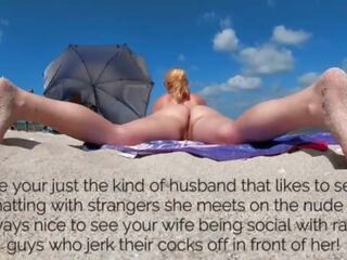 Exhibicionista esposa señora beso desnuda playa voyeur eje tease&excl; ella es uno de mi favorita exhibicionista wives&excl;
