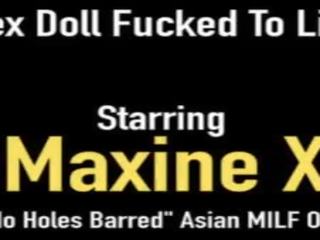 Real Life Asian dirty film Doll Maxine X Fucks White & Black Cocks&excl;