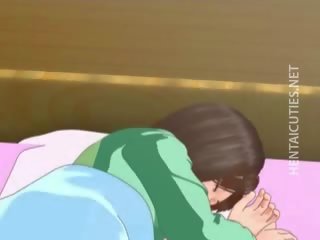 Sexy 3d anime mladý žena mít a mokrý sen